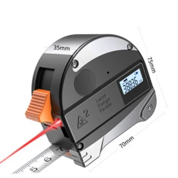 Telêmetro A Laser Medida De Fita Mini Caixa De Régua De Medição A Laser Do Aço Inoxidável Régua De Aço De Alta Precisão Ferramenta Fita Métrica