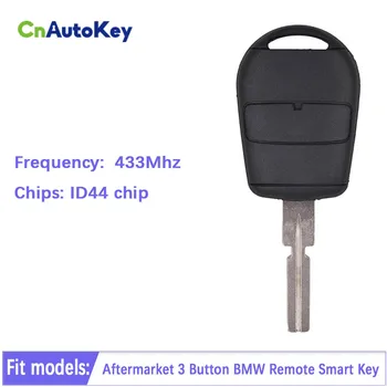 CN006004 Reposição de 3 botões BMW Inteligente Remoto chaveiro Para 3 5 7 X5 X3 Z4 E38 E39 E46 Modelo de Freqüência de 433Mhz ID44 chip