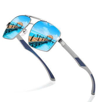 Deve ser a Marca do Esporte do Projeto de Óculos de sol Polarizados Homens de Alumínio de Magnésio de óculos de Condução Óculos de Piloto de Óculos Masculino Tons de Espelho