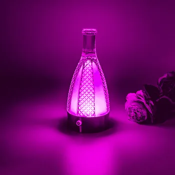 Garrafa de vinho de Cristal da Lâmpada Para o Quarto de Cabeceira LED de Poupança de Energia luz de presença Para Decoração de Recarga, 5 Modos de Toque 16 Alterando as Cores