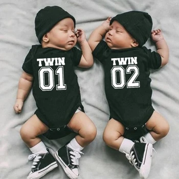 Twin Vida Gêmeos Correspondência Bebê Body Meninos Meninas rapazes raparigas Presente para Gêmeos, Twin Meninos Macacão de Desgaste Unisex Onesie Recém-nascido do Chuveiro de Bebê Presentes