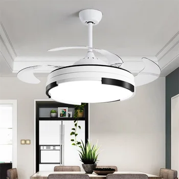 ORY Ventilador de Teto Com Luzes Remoto 3 Cores LED Invisível Lâmina Moderno, Simples Decorativos Para Casa, Sala de estar, Sala de Jantar