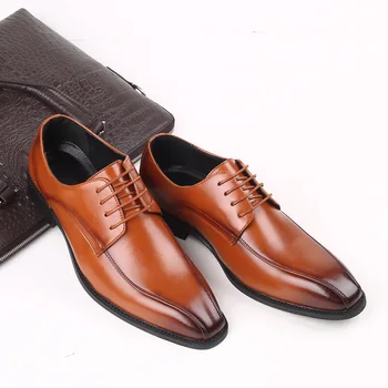 Novos Homens de Couro Sapatos de Homem, Vestido de uma Marca de Luxo Elegante Design de Negócios Formal Sapatos de Homens Plus Size Festa de Casamento 2021