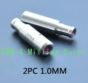 2PCS CNC EDM Perfuração de Arame Máquina de Corte de Peças de Cerâmica Rubi Eletrodo Guia de 1,0 MM De Fio EDM Cortar Ruby Elétrica Moinho Parte