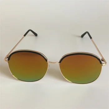Marca Designer de Óculos de sol da Liga Oversize Armação Óculos de Sol com Anti-UV Óculos Cor de Cinema de Óculos Goggle Adumbral A++