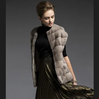 Inverno senhoras real de vison coletes de pele 100% natural de alta qualidade mink fur casaco de 2021 novo estilo