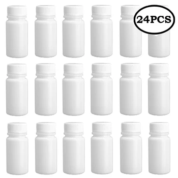24pcs/monte 10cc 10ml de PEAD de Plástico Branco Vazio reutilizável pílula garrafas de recipiente para a Vitamina embalagem
